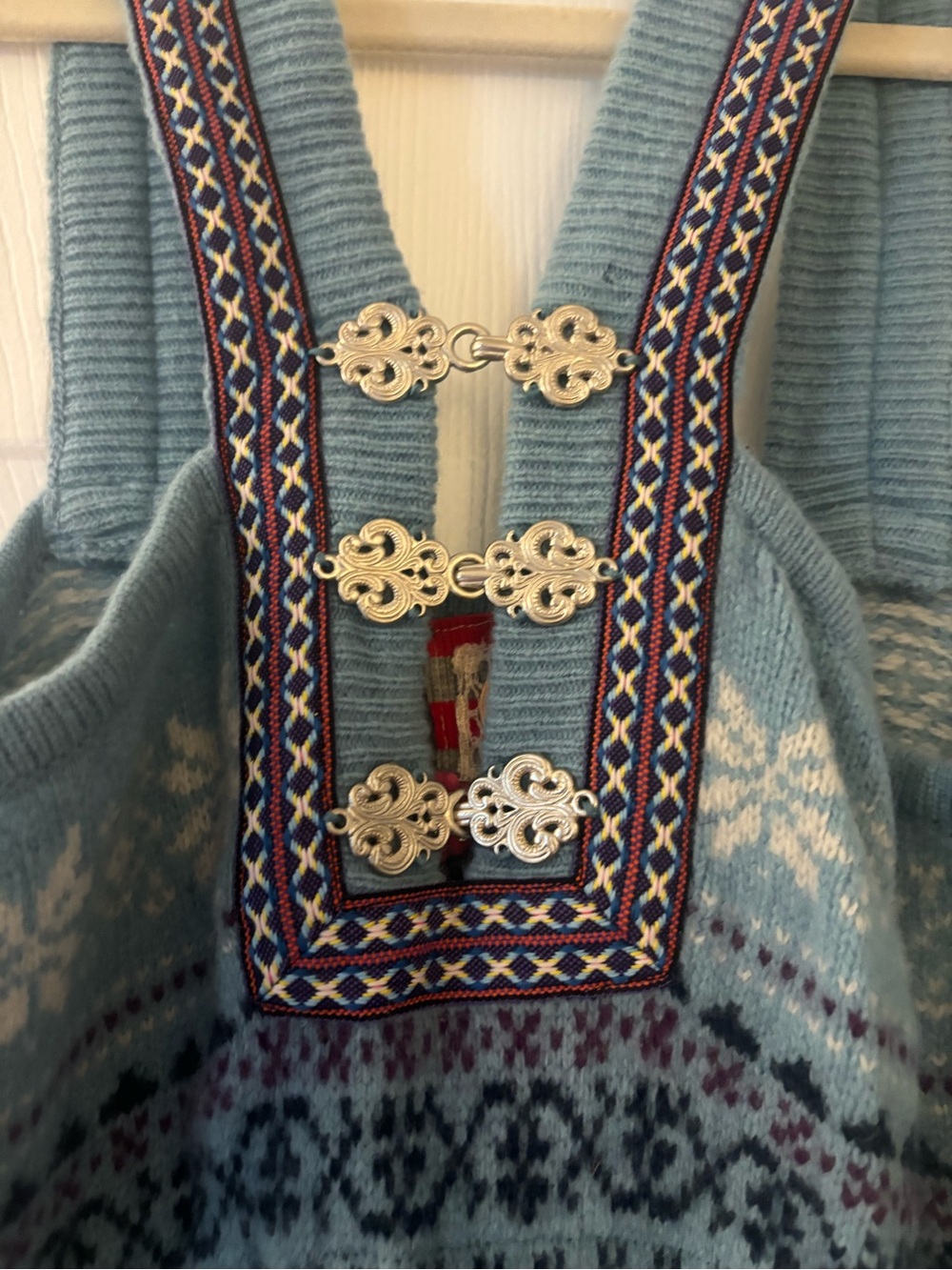 Free People Vintage Fair Isle Nordic Pinafore Dress - Picture 2 of 10